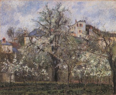 Vegetable Garden and Flowering Trees, Spring, Pontoise by Camille Jacob Pissarro